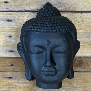 Buddha decorative head sculpture  Skze 6” X 4” Approx Plaster or similar